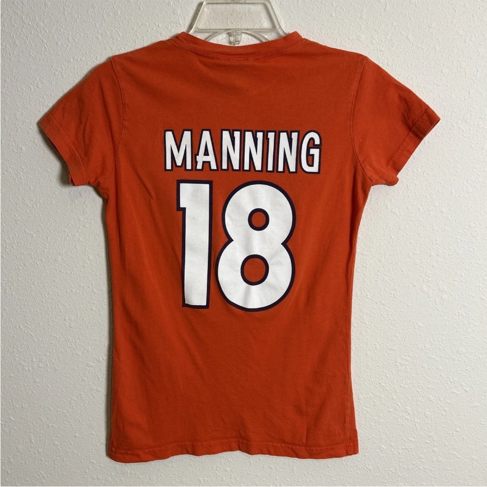 Denver Broncos NFL Team Apparel Shirt Women’s Small Peyton Manning #18 Orange